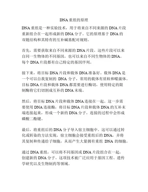 DNA重组的原理