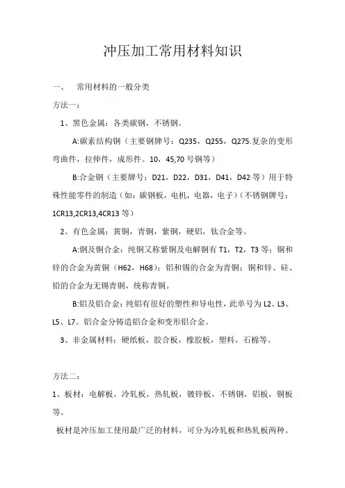 五金材料分类方法汇总