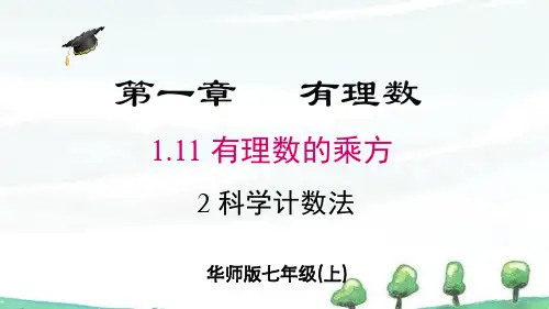 2024年秋新华师大版数学七年级上册 1.11.2 科学计数法 教学课件