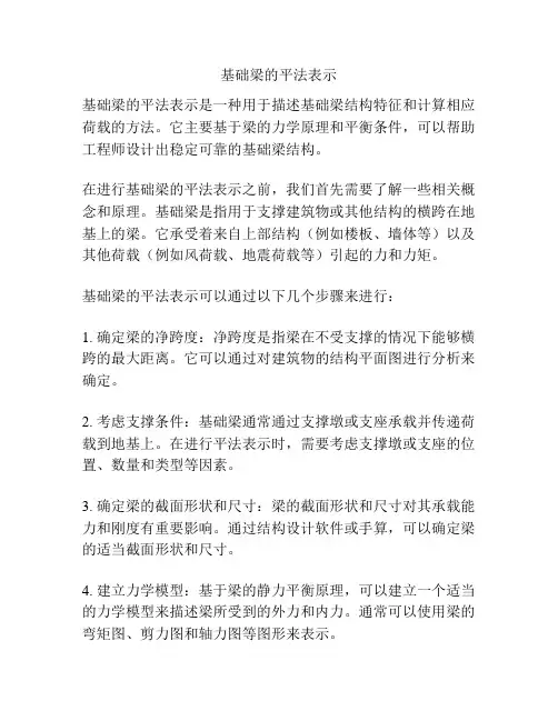 基础梁的平法表示