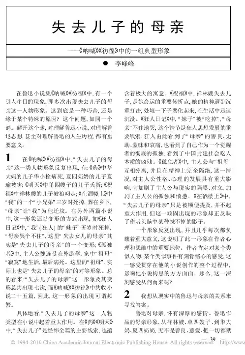 失去儿子的母亲_呐喊_彷徨_中的一组典型形象