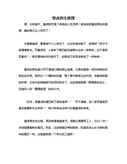 壁虎再生原理