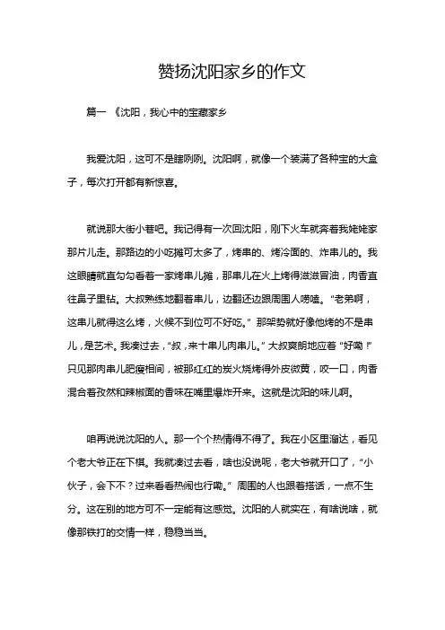 赞扬沈阳家乡的作文