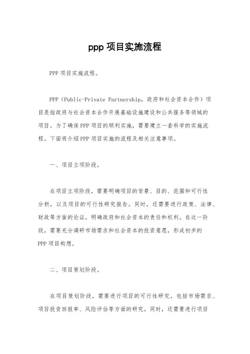 ppp项目实施流程