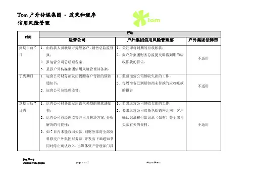 信用风险管理-without provision policy