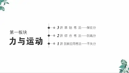 2021届新高考物理二轮复习专题教学课件：基础考法(一)力与平衡