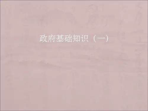 政府基础知识