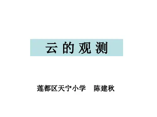 四年级上 云的观测 教科版