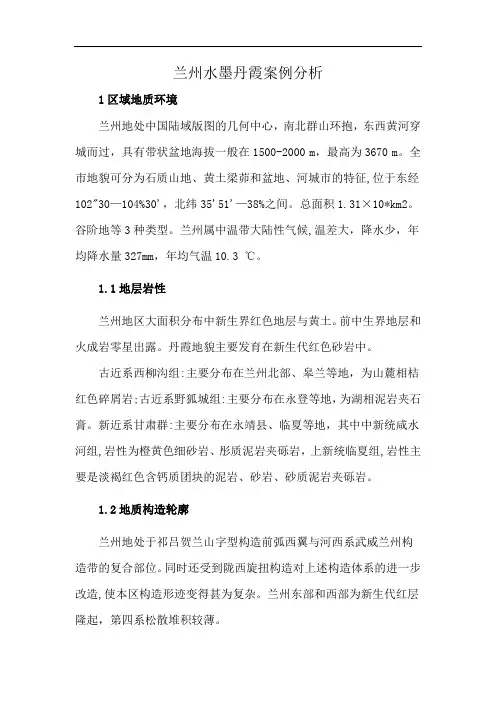 兰州水墨丹霞案例分析