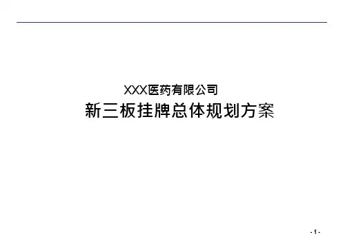 公司新三板上市总体规划方案pp