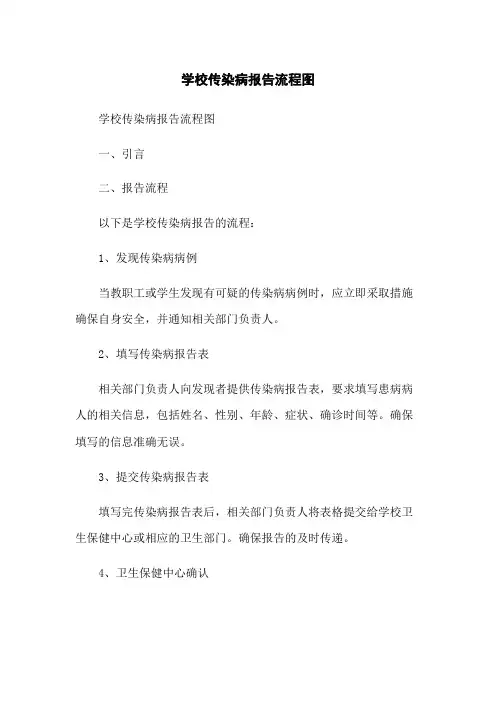 学校传染病报告流程图