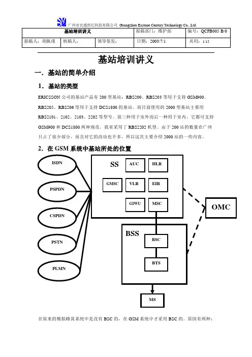 基站基础知识