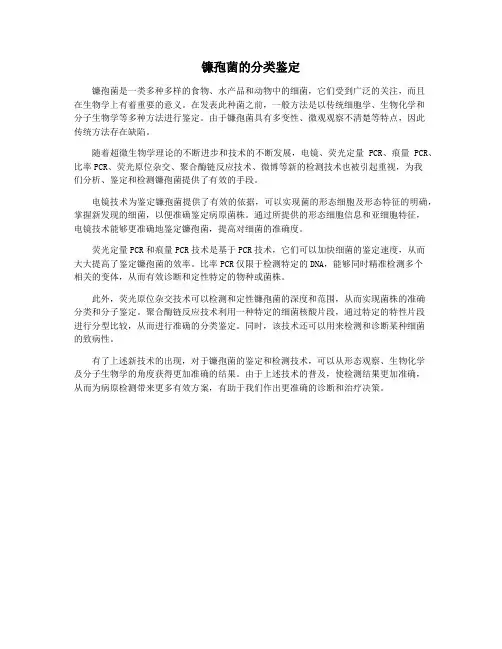 镰孢菌的分类鉴定