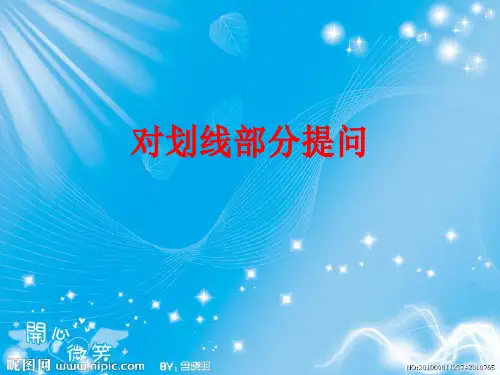 对划线部分提问