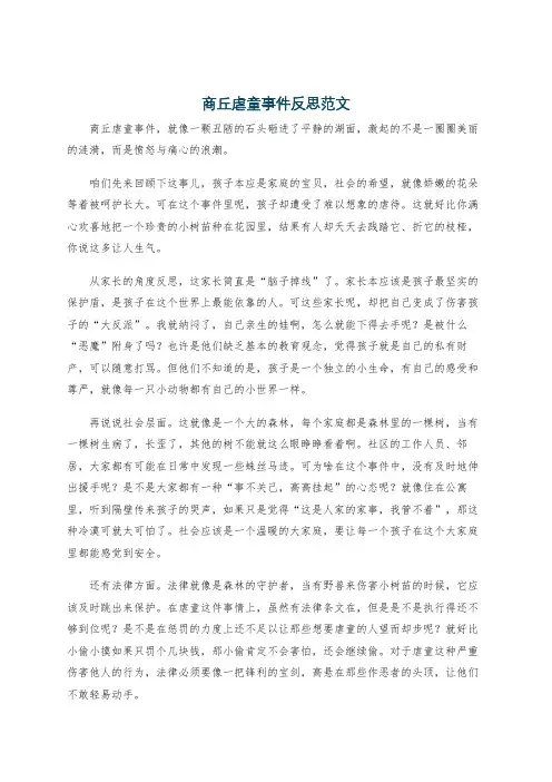 商丘虐童事件反思范文