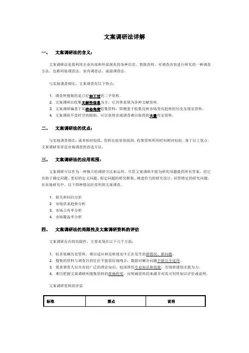 文案调研法详解