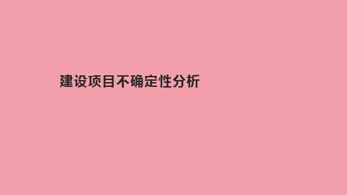 建设项目不确定性分析