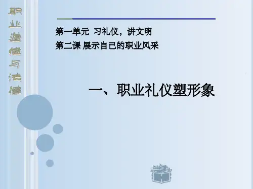 职业道德与法律第二课展示自己的职业风采-ppt课件