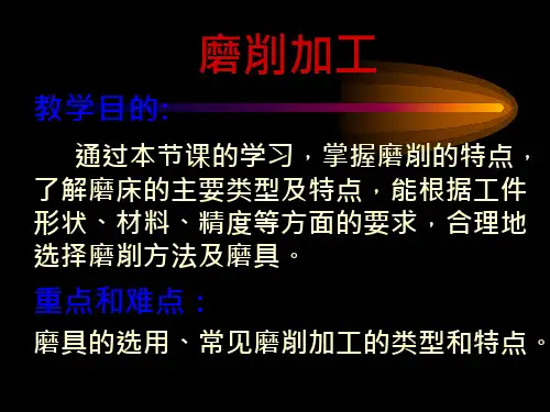 磨削加工课件