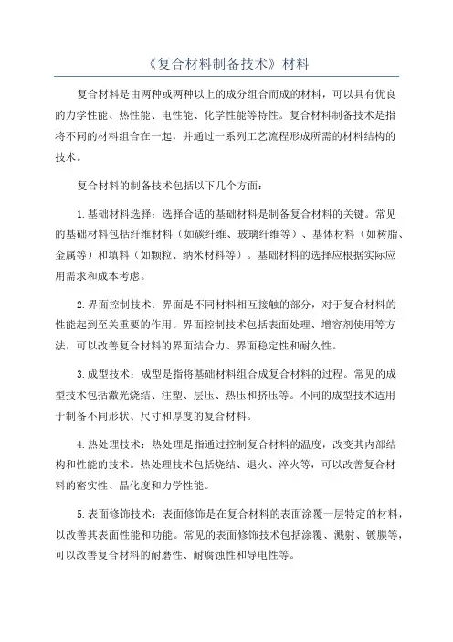 《复合材料制备技术》材料
