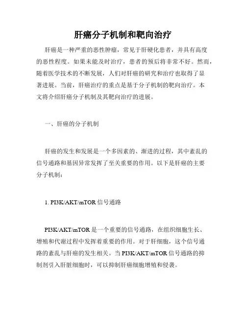 肝癌分子机制和靶向治疗