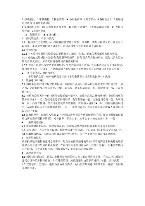 船代出口业务流程