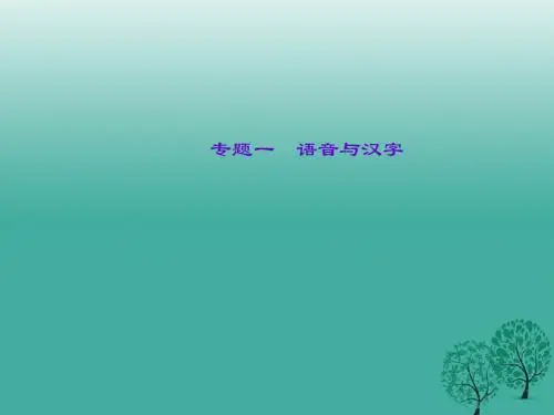 聚焦中考广西地区2017年中考语文总复习第2部分积累与运用专题一语音与汉字课件