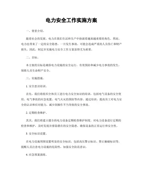 电力安全工作实施方案