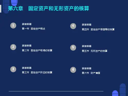 固定资产和无形资产的核算