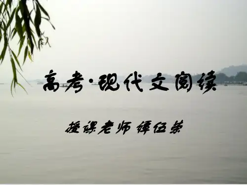 高考现代文阅读题型总复习(全)