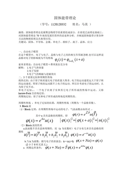 固体能带理论