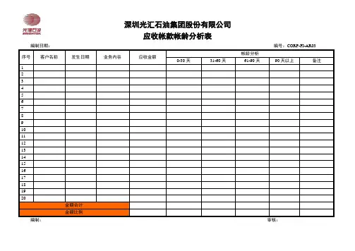 集团应收账款账龄分析表(范例)