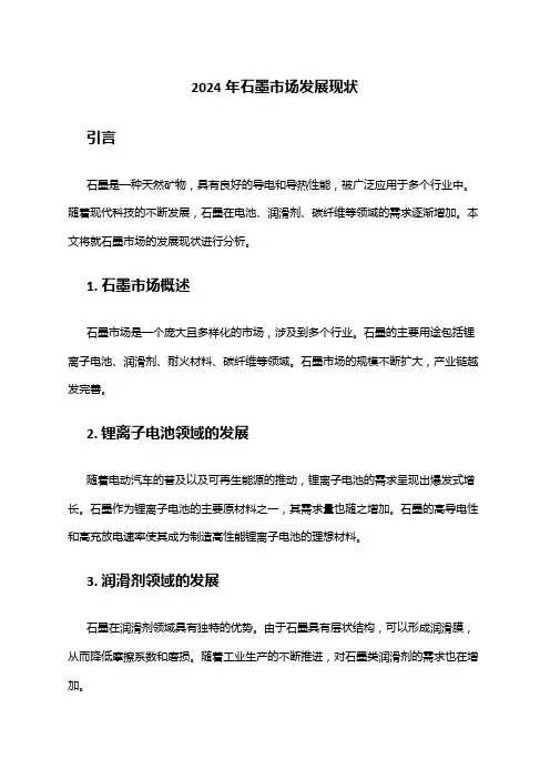 2024年石墨市场发展现状