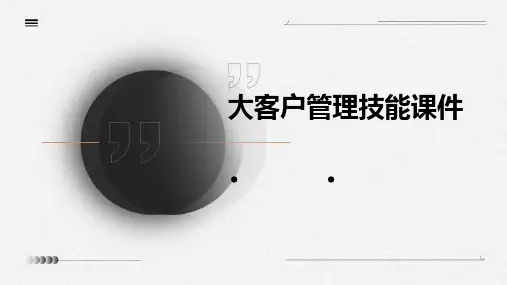 大客户管理技巧课件