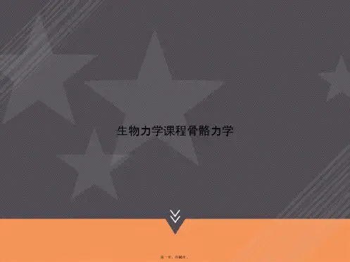 生物力学课程骨骼力学讲课文档