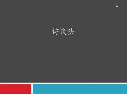 心理学研究方法访谈法ppt课件