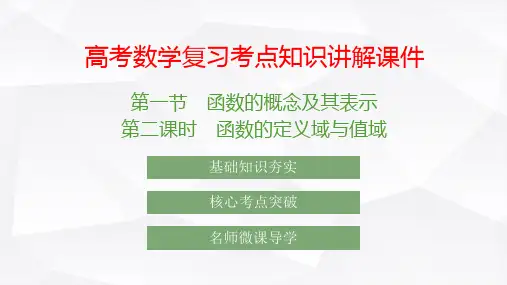 高考数学复习考点知识讲解课件6 函数的定义域与值域