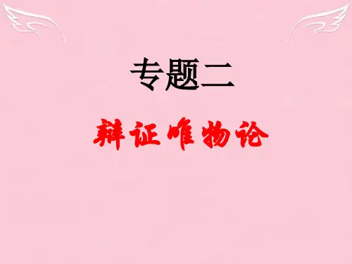高二政治必修4 专题二 辩证唯物论 课件