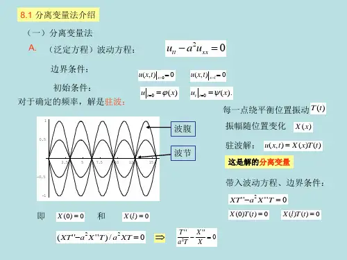 数学物理方程课件：8.1分离变量法介绍