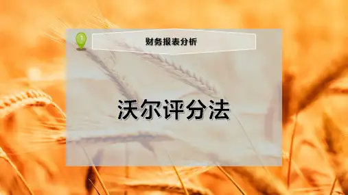 沃尔评分法