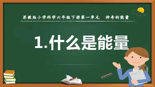 《什么是能量》苏教版小学科学六年级下册