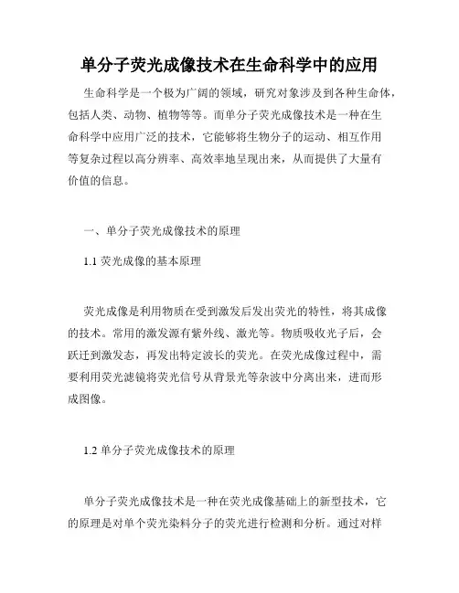 单分子荧光成像技术在生命科学中的应用