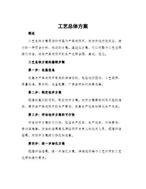 工艺总体方案