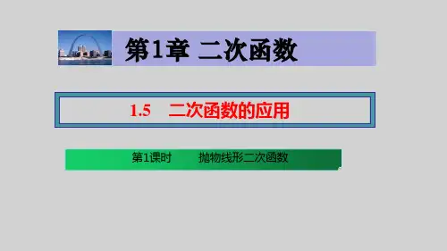 1.5 .第1课时 抛物线形二次函数-2024-2025学年九年级数学下册课件(湘教版)
