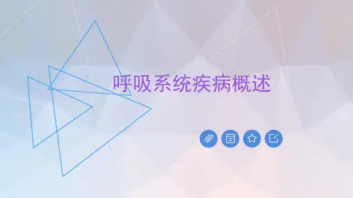 呼吸系统疾病概述【15页】