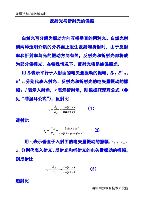 反射光与折射光的偏振