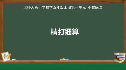 北师大版小学数学五年级上册小数除法《精打细算》公开示范课教学课件