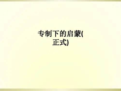 专制下的启蒙(正式)ppt课件