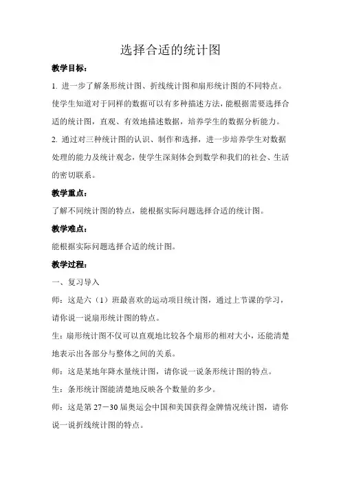 六年级上册数学教案-选择合适的统计图人教版