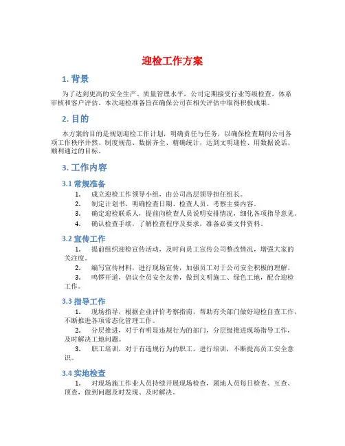 迎检工作方案